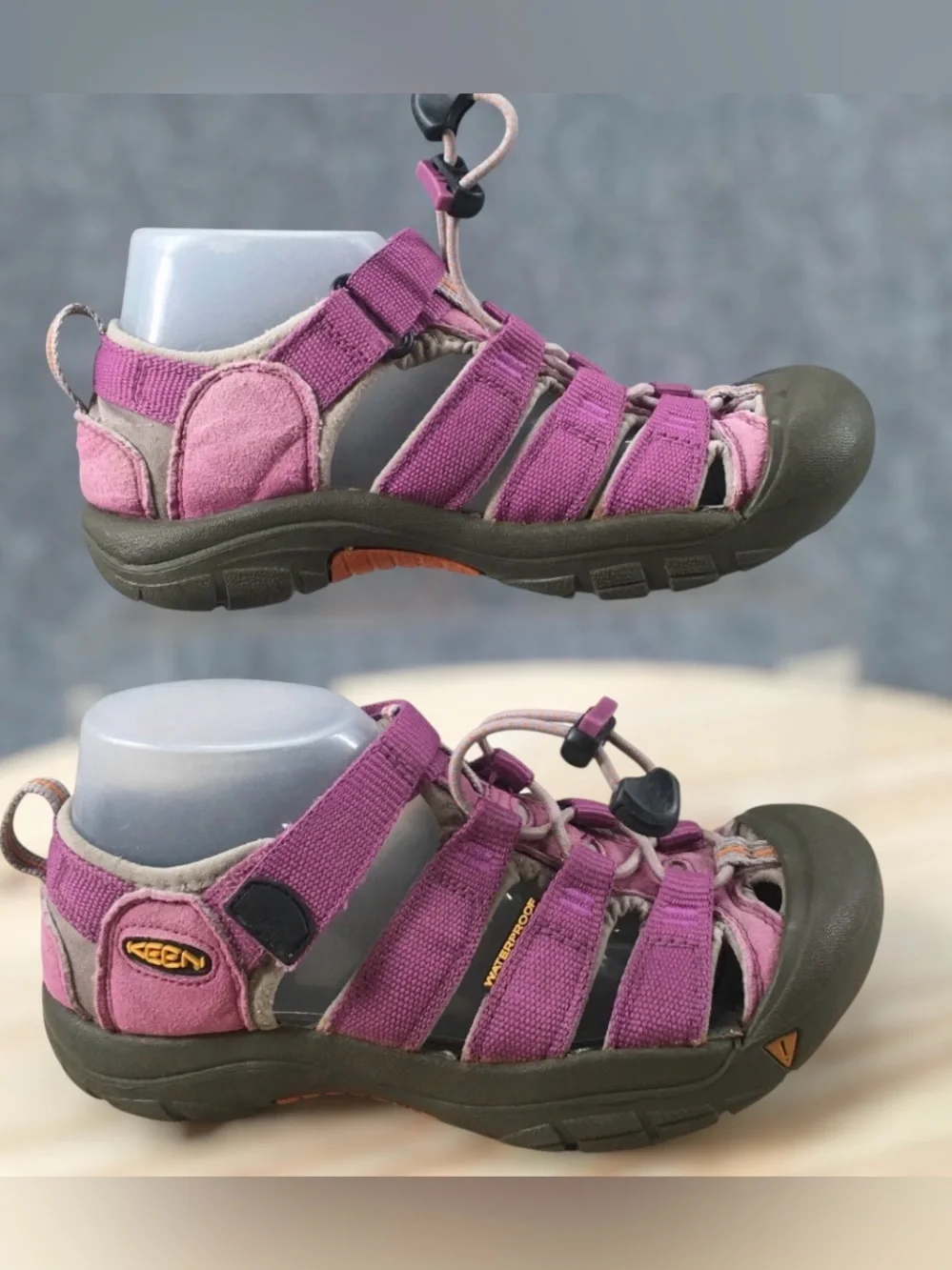 Keen Girls Purple and Olive Green Closed-Toe Outdoor Sandals